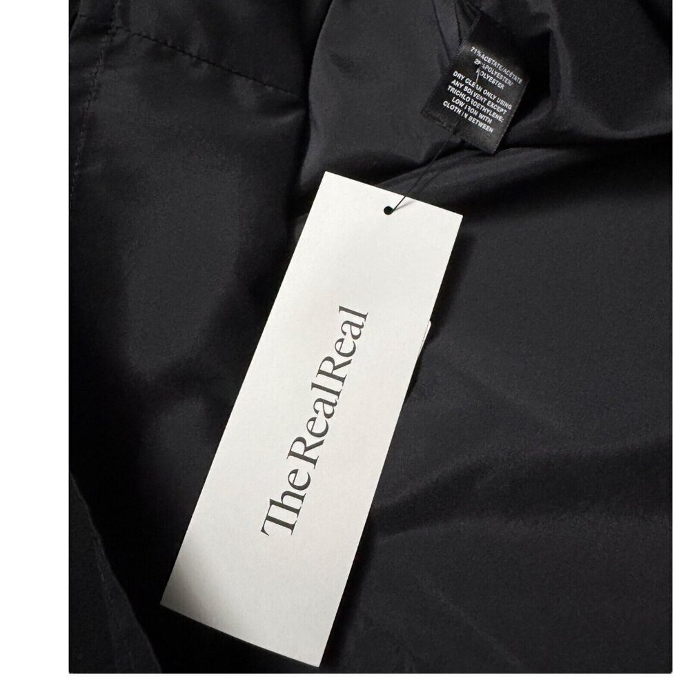 Lafayette 148 Luxury Designer V-Neck Black Ruffle Mini Dress Womens Small Petite - Picture 7 of 8